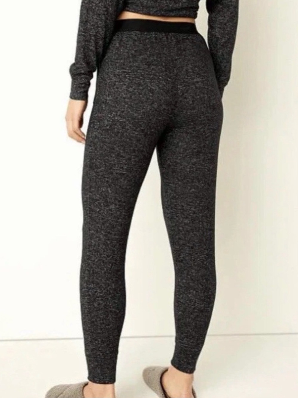 PINK Victorias Secret Cozy Jogger Sleep Pants w/ Pockets Heathered Purple Small - Picture 10 of 16